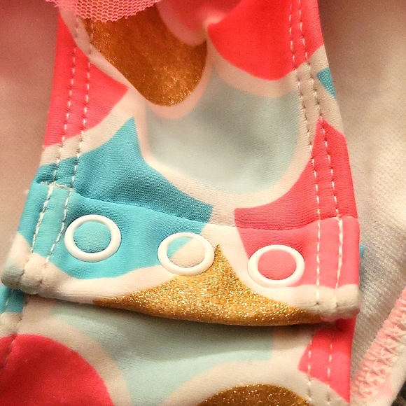 One piece swimsuit with fish scale pattern - Picture 4 of 4